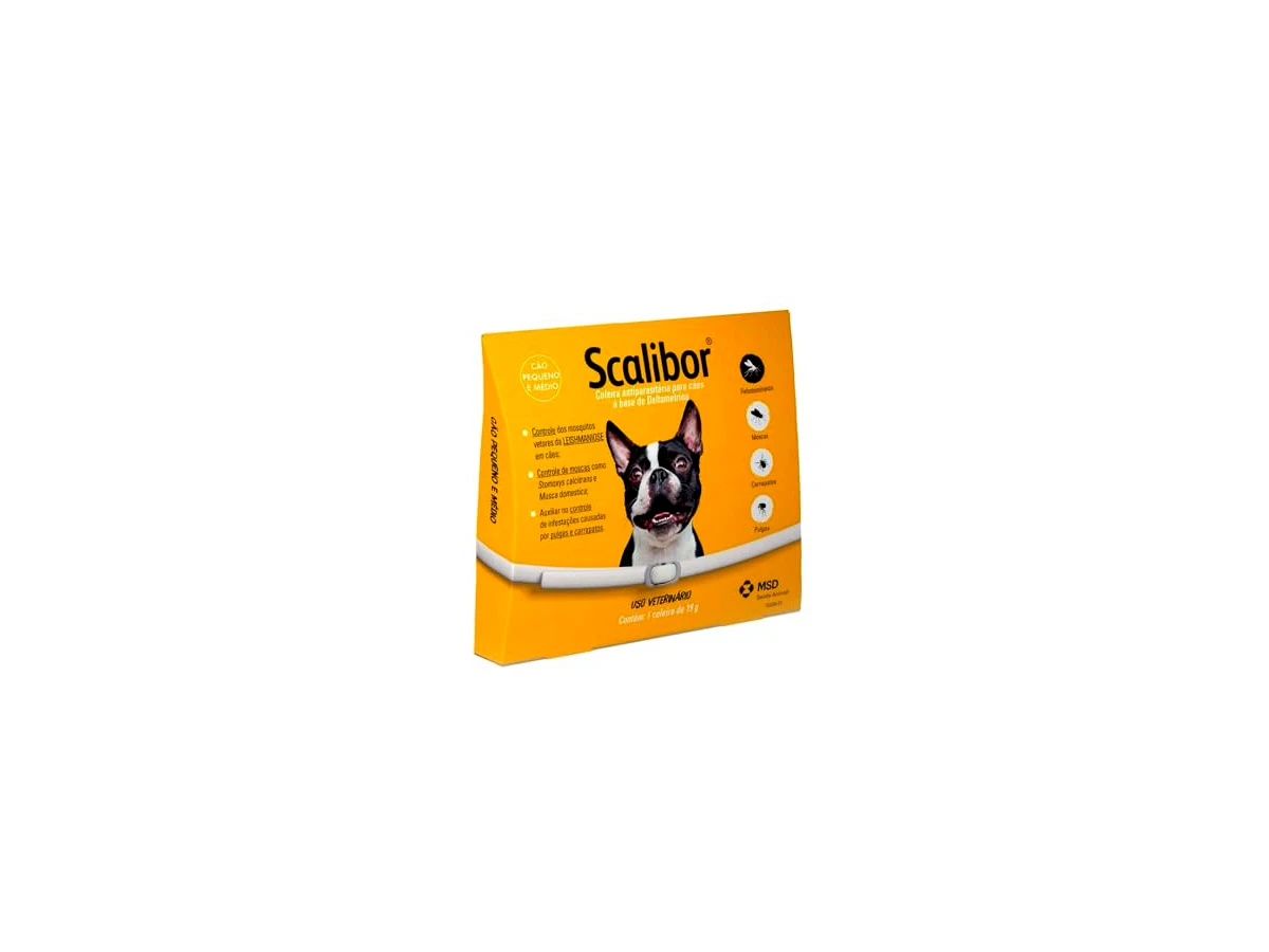 MSD Saúde Animal Scalibor D200030 — cães de pequeno e médio porte, 48 cm, 19 g, 1 unidade