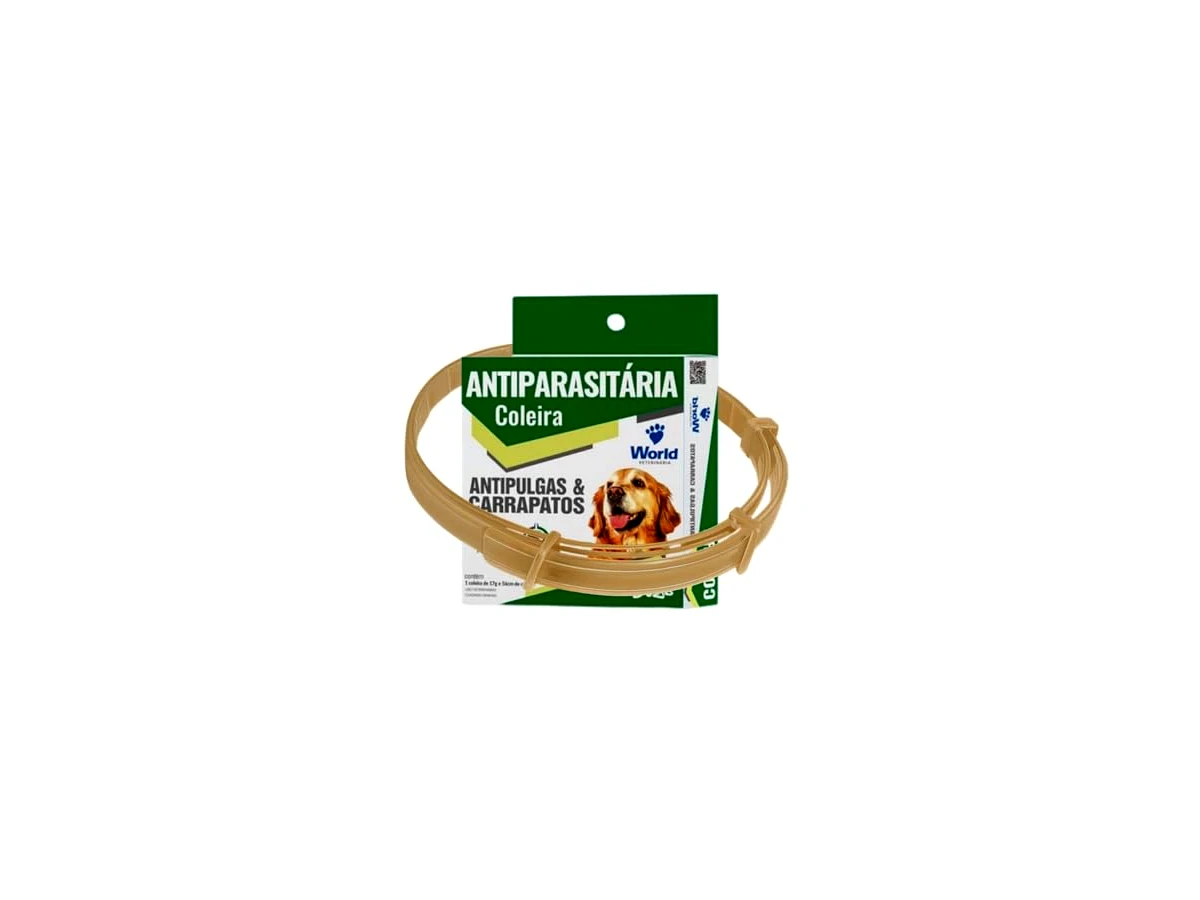 World Veterinária Coleira Antiparasitária 15127 — cães, 56 cm, 17 g, 1 unidade