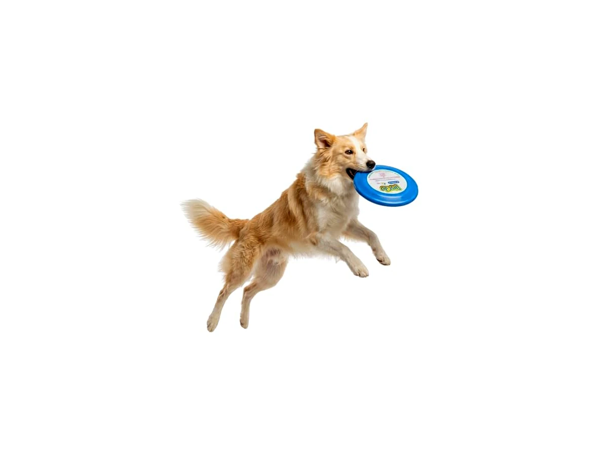 Pet Games Discão Azul Perolizado — frisbee flexível de 23 cm, 1 unidade