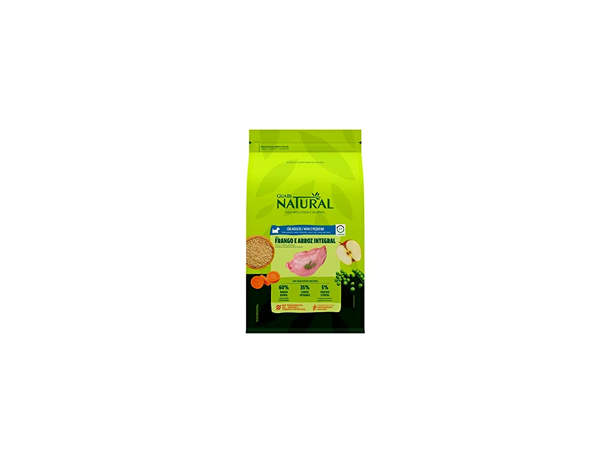 Guabi Natural — Frango e Arroz Integral — cães adultos de raças mini e pequenas — 2,5 kg — modelo G100018