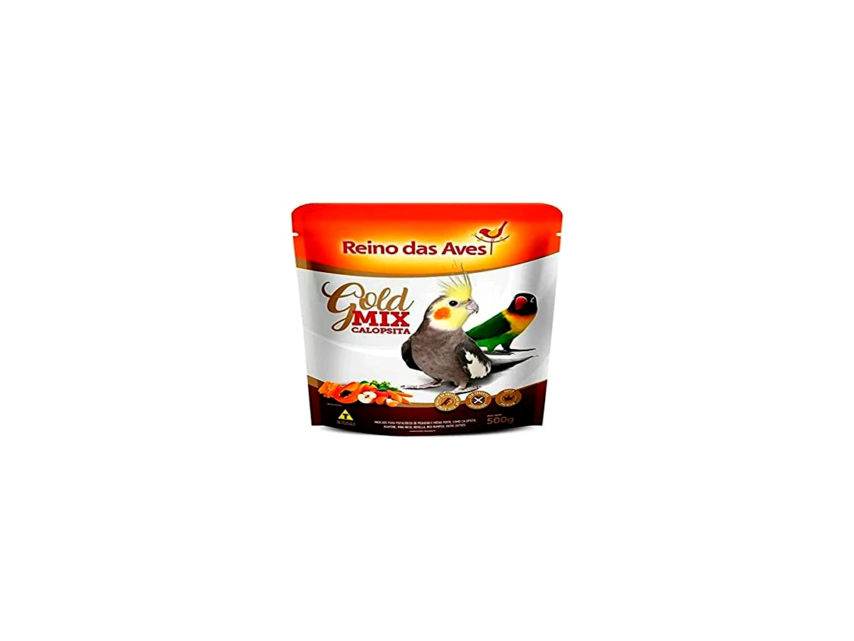 Reino das Aves Ração Para Aves Gold Mix Calopsita 500G Reino Das Aves