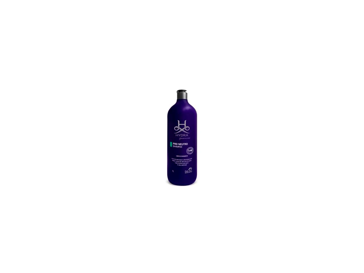 Pet Society Hydra Groomers PRO Shampoo Neutro — concentrado 1:10, frasco de 1 litro, unidade avulsa