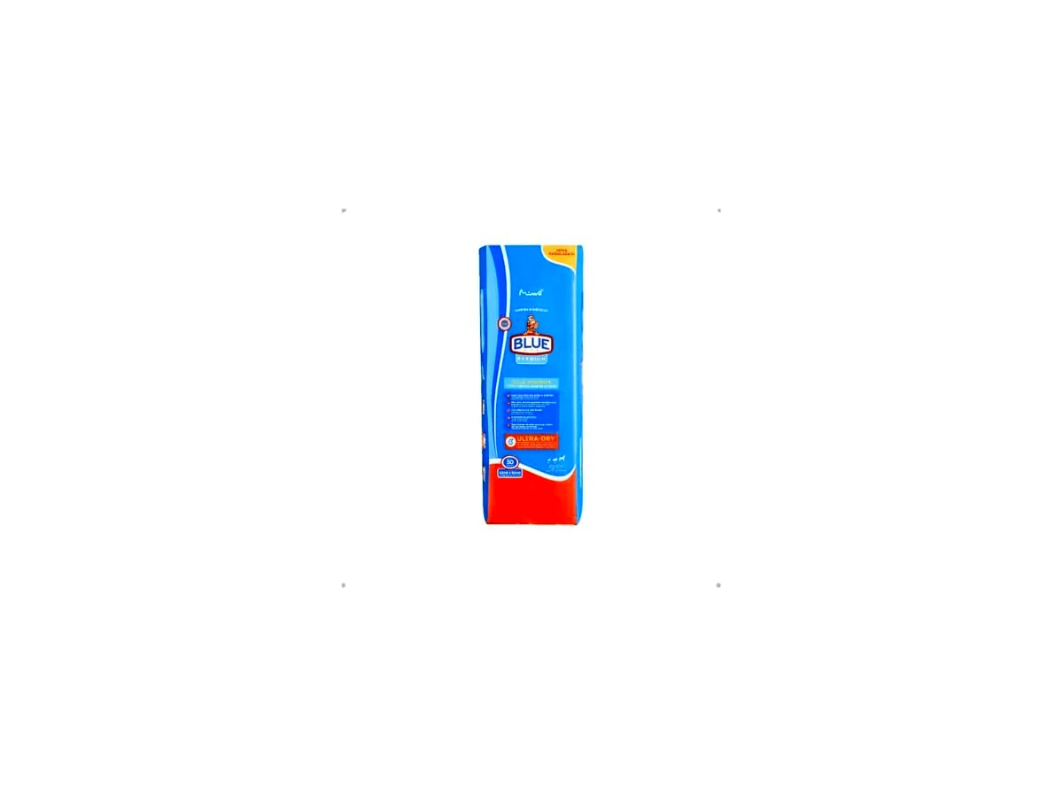 Blue Premium Tapete Higiênico Original Ultra Dry — 82 × 60 cm, pacote com 30 unidades