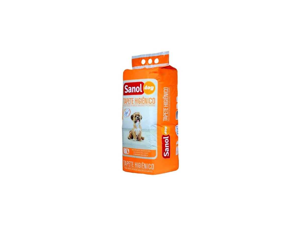 Sanol Dog Tapete Higiênico Descartável para Cães — 60 × 80 cm, pacote com 30 unidades